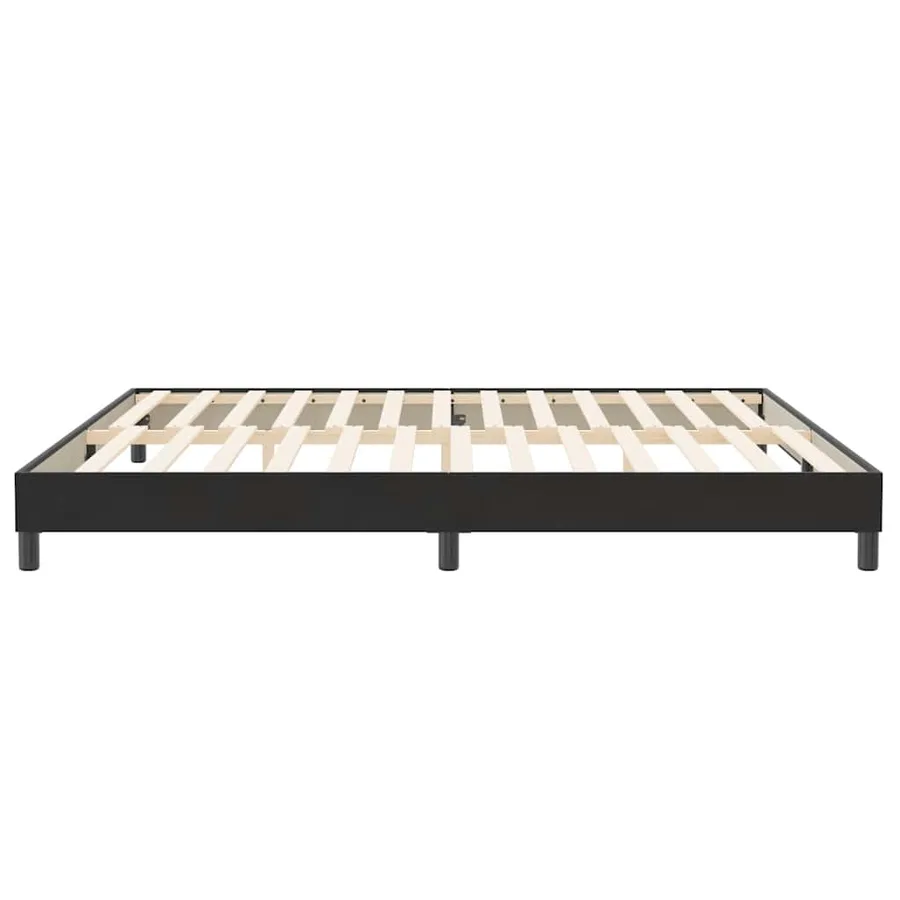 Sommier à lattes de lit sans matelas noir 200x210 cm velours - 6