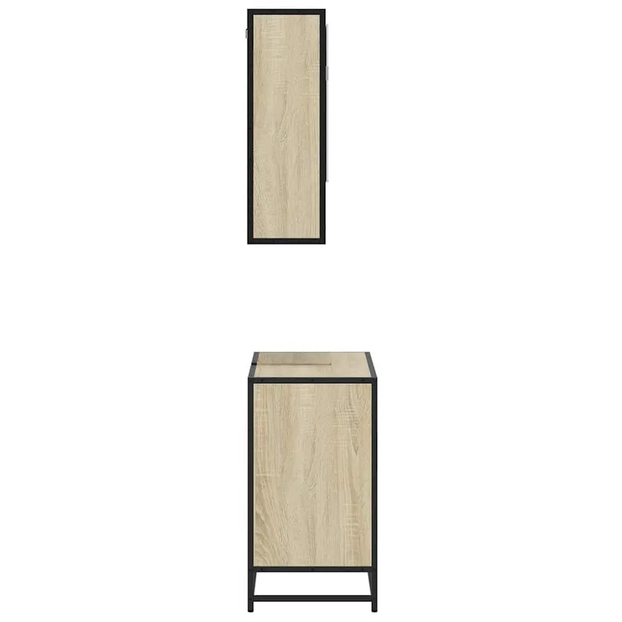 Ensemble de meubles de salle de bain 2 pcs chêne sonoma - 7