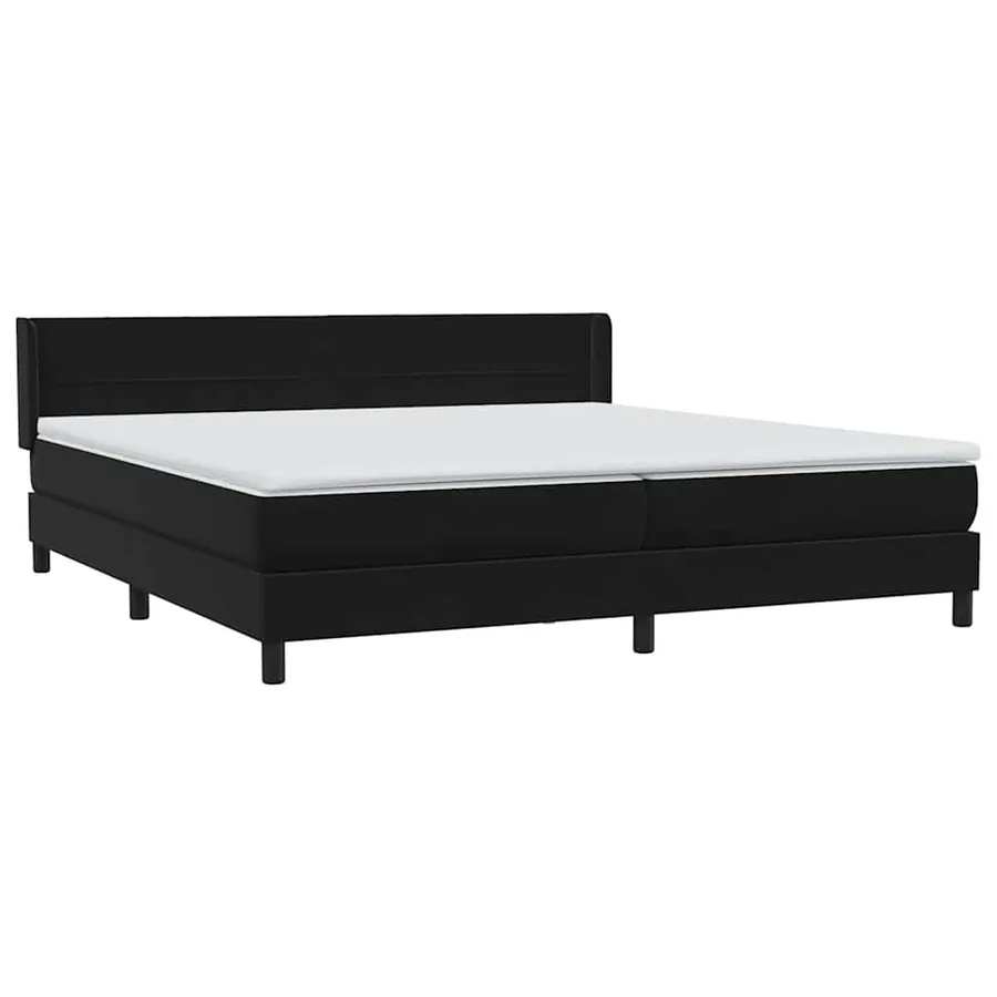 Sommier à lattes de lit avec matelas noir 200x210 cm Velours - 4