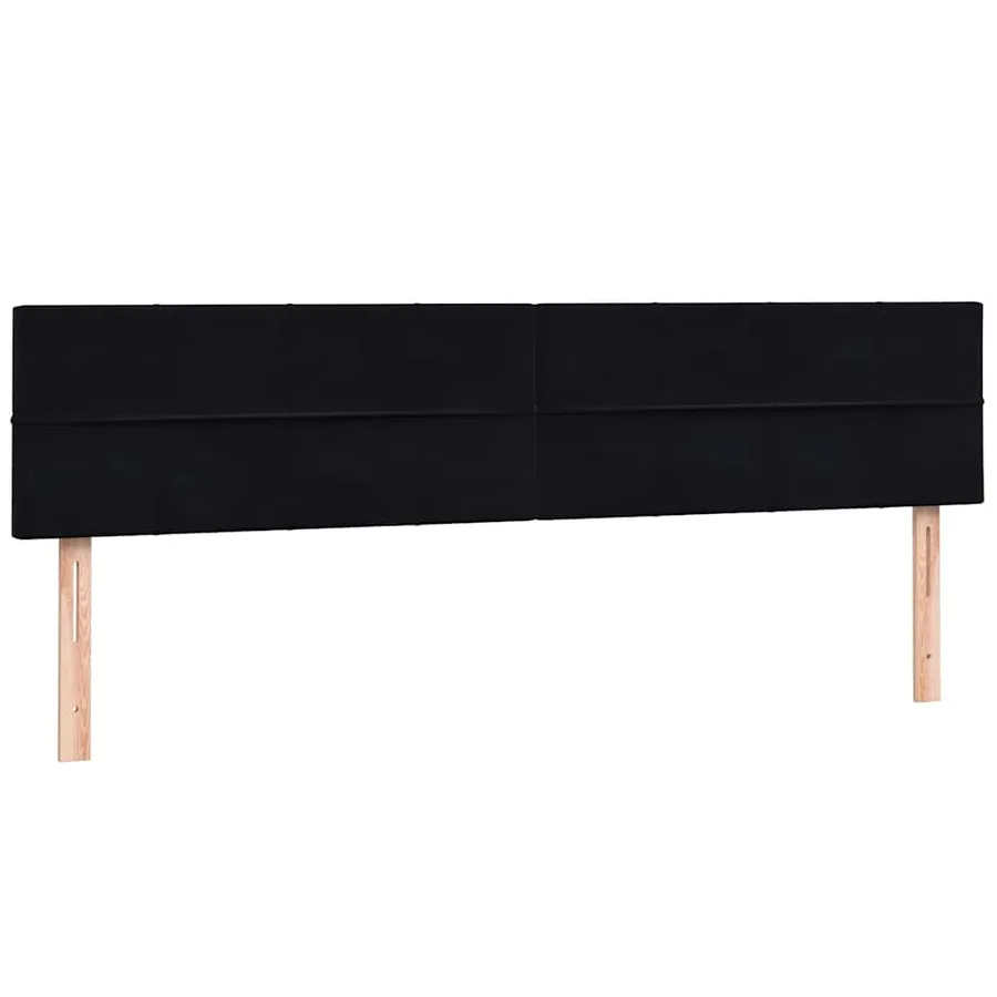 Sommier à lattes de lit avec matelas noir 200x210 cm Velours - 7