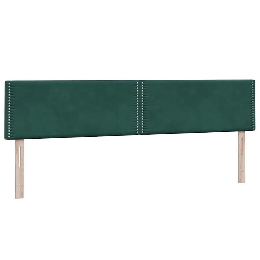 Sommier à lattes de lit et matelas vert foncé 180x210cm velours - 7