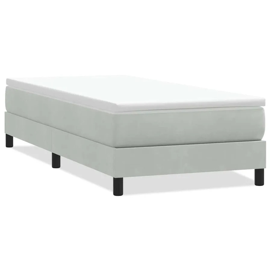 Sommier à lattes de lit sans matelas gris clair 100x210cm - 2