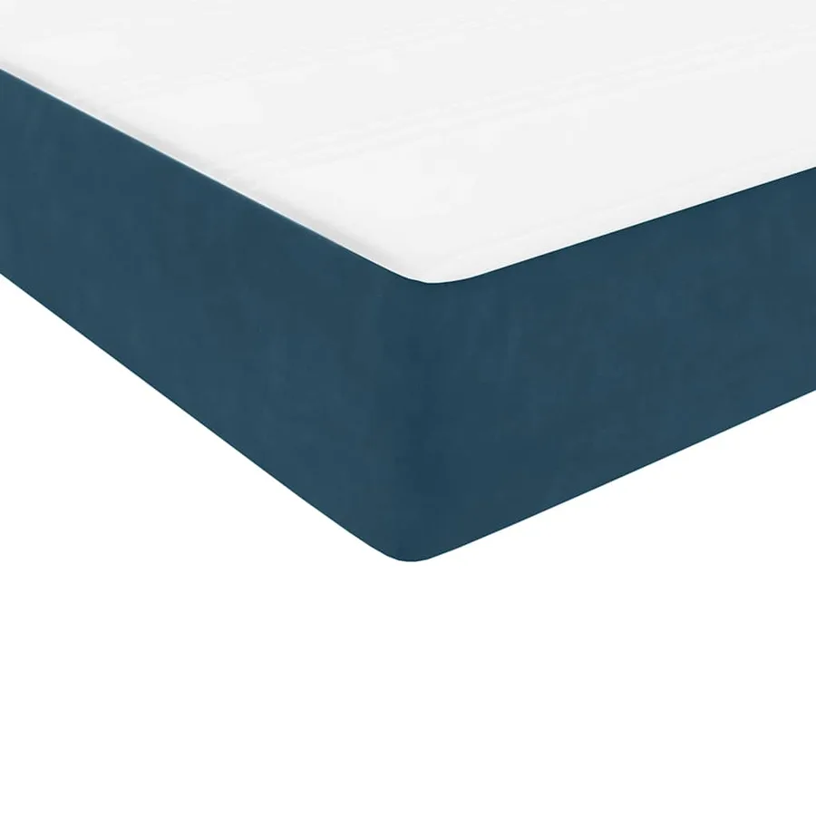Sommier à lattes de lit et matelas bleu foncé 180x210cm velours - 9