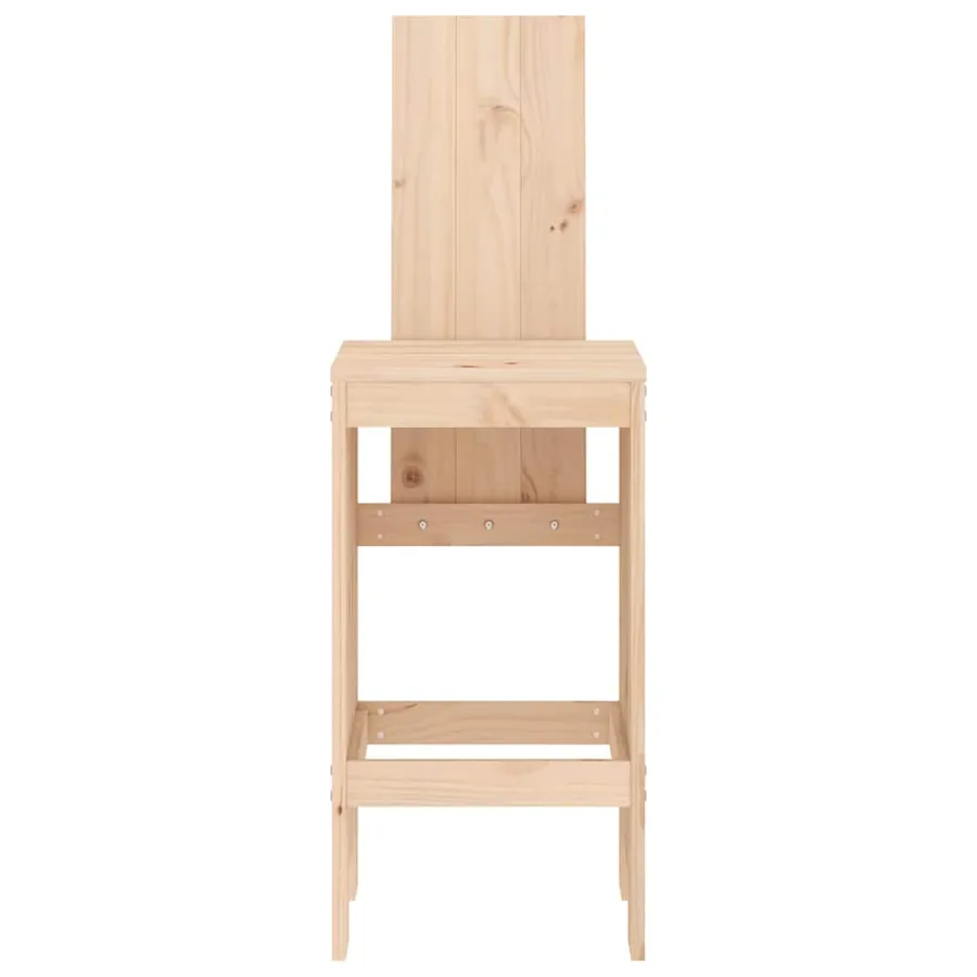 Tabourets de bar lot de 2 40x42x120 cm bois massif de pin - 4