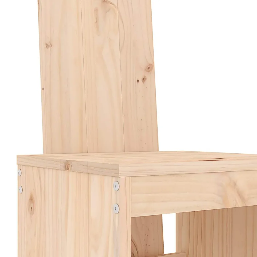 Tabourets de bar lot de 2 40x42x120 cm bois massif de pin - 7
