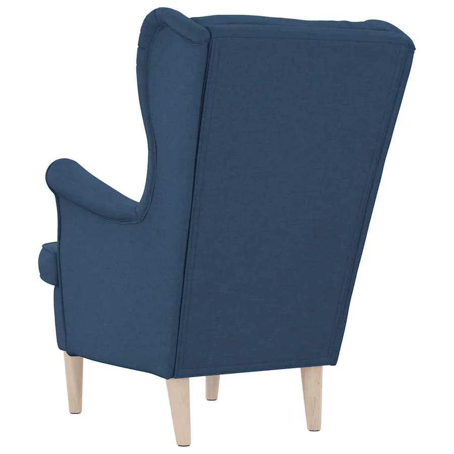 Fauteuil bleu 74x84x100 cm tissu - 6