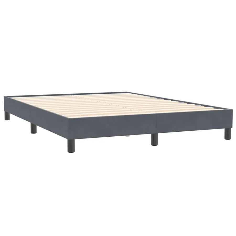 Sommier à lattes de lit sans matelas gris foncé 160x210 cm - 7
