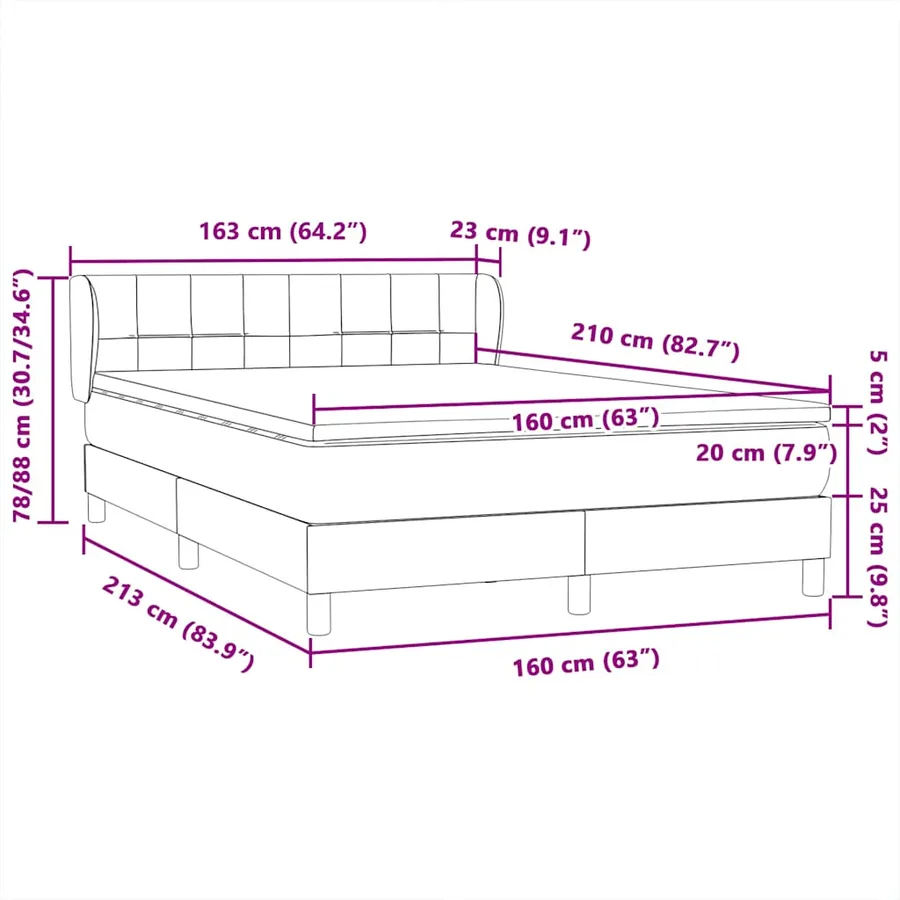 Sommier à lattes de lit et matelas vert foncé 160x210cm velours - 12