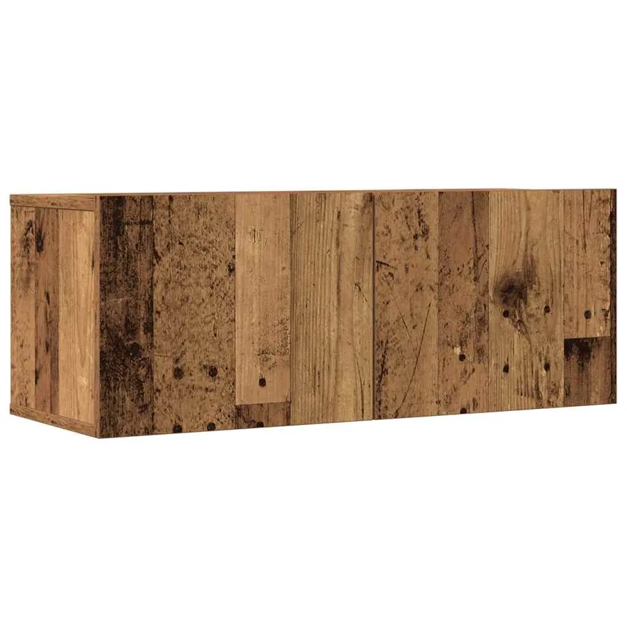 Ensemble de meuble TV mural 4 pcs vieux bois bois d'ingénierie - 5