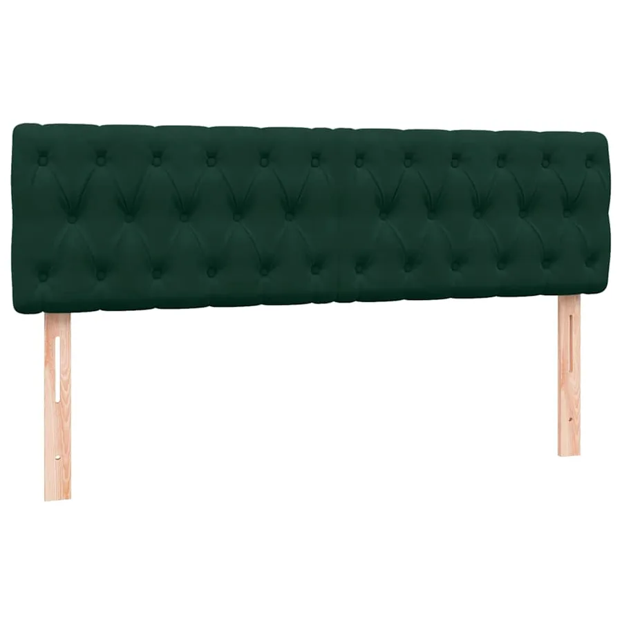 Sommier à lattes de lit et matelas vert foncé 160x210cm velours - 8