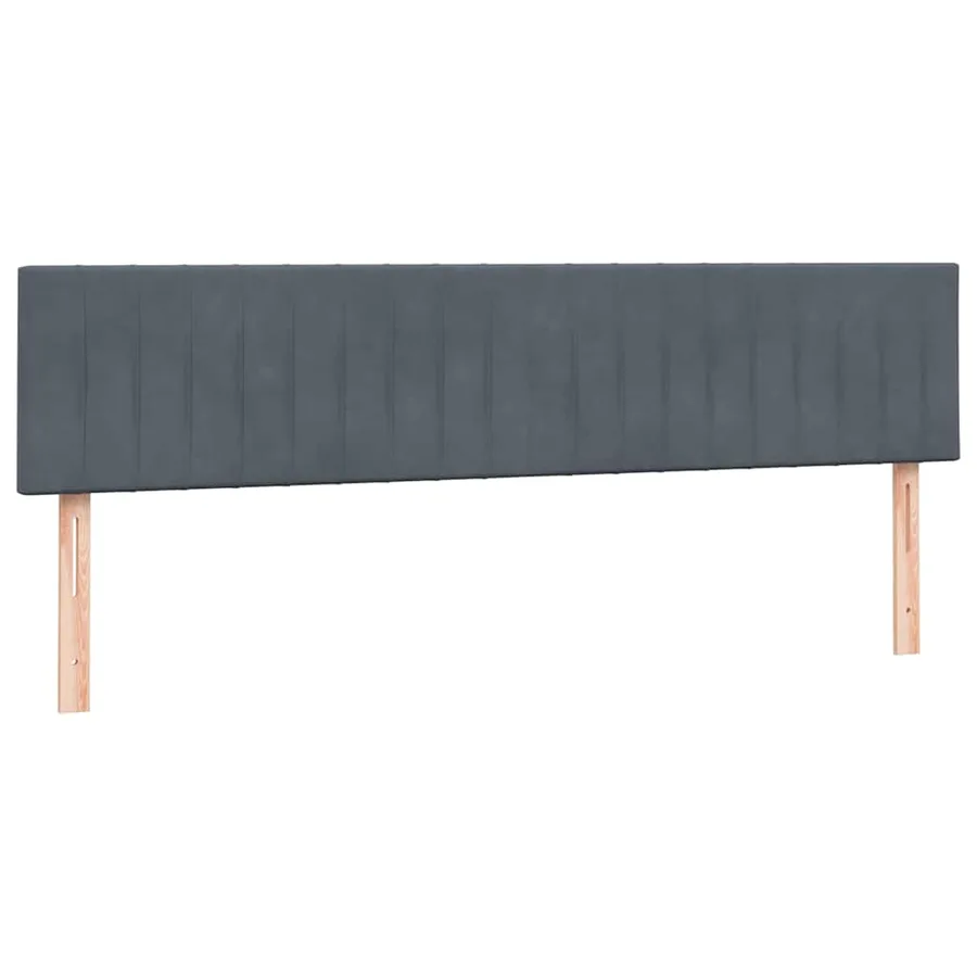 Sommier à lattes de lit et matelas gris foncé 180x210cm velours - 7