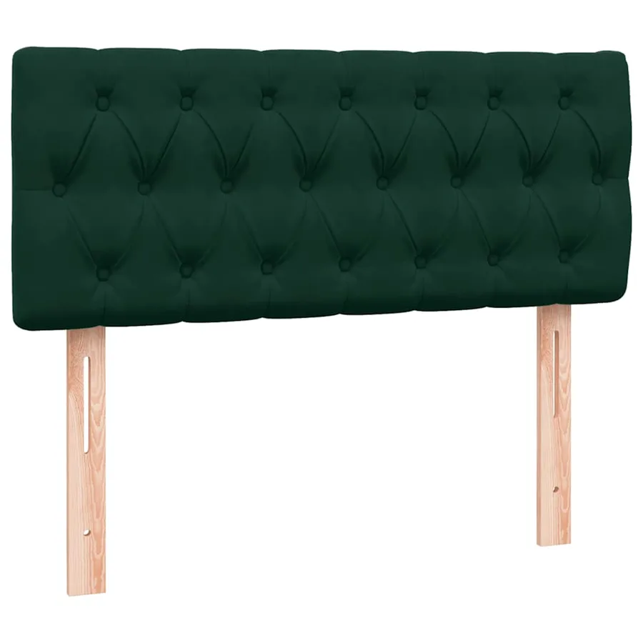 Sommier à lattes de lit et matelas et LED vert foncé 120x210cm velours - 7