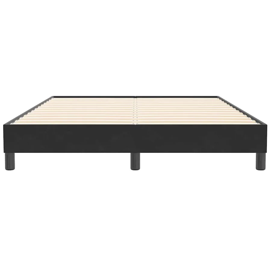Cadre de lit sans matelas noir 160x210 cm velours - 5