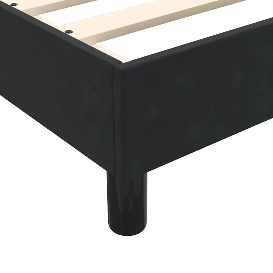 Cadre de lit sans matelas noir 160x210 cm velours - 8