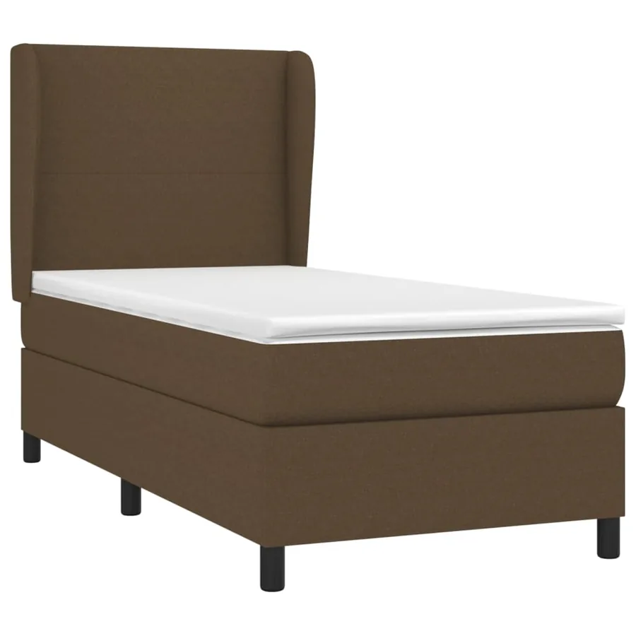 Sommier à lattes de lit avec matelas Marron foncé 90x190 cm - 3