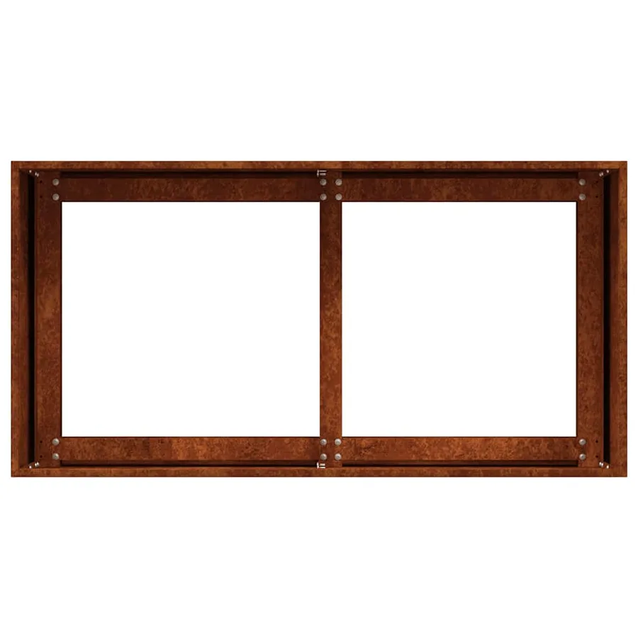 Jardinière rouillé 80x40x40 cm acier inoxydable - 6
