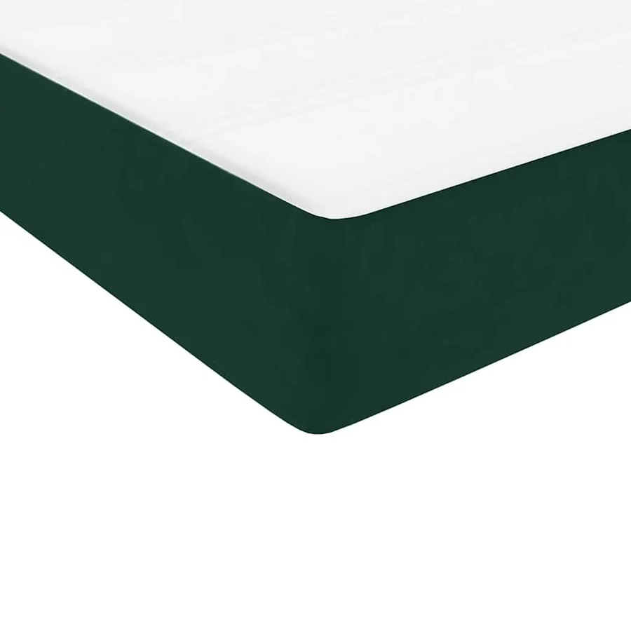 Sommier à lattes de lit et matelas vert foncé 80x210 cm velours - 9