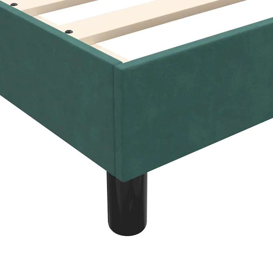 Sommier à lattes de lit et matelas vert foncé 80x210 cm velours - 10