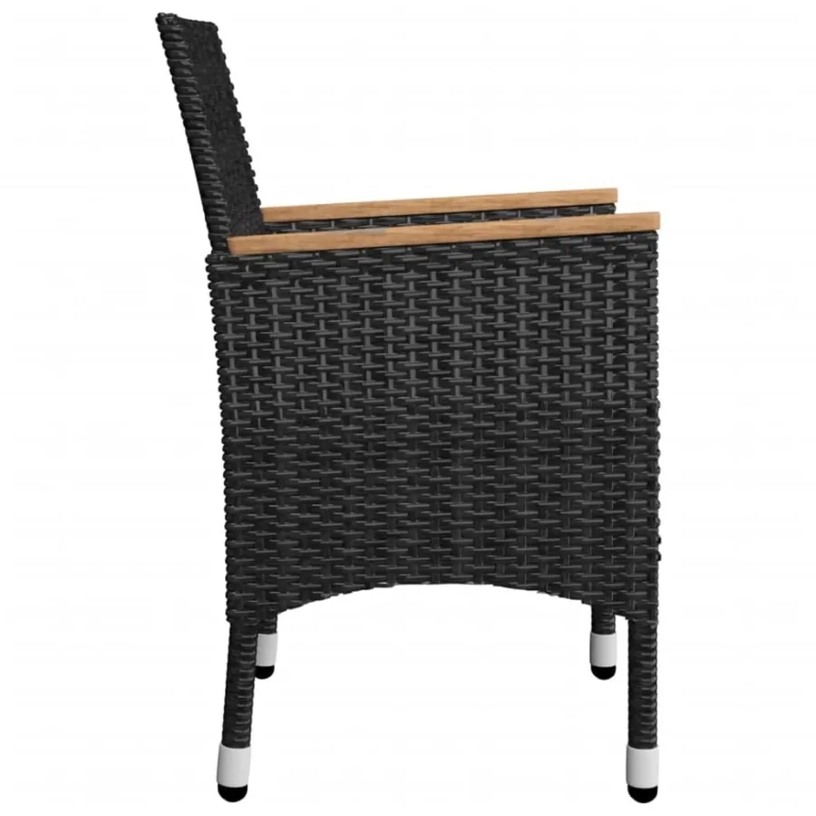 Ensemble à manger de jardin 5 pcs Noir - 5