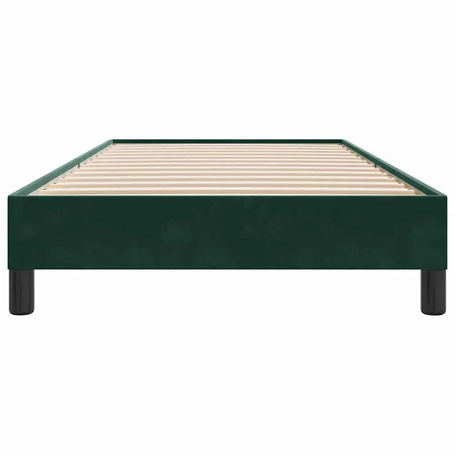 Cadre de lit sans matelas vert foncé 80x220 cm velours - 5