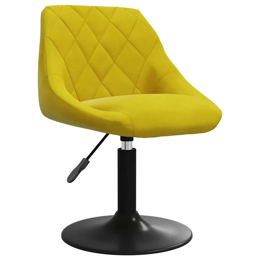 Chaises à manger pivotantes lot de 2 jaune moutarde velours - 3