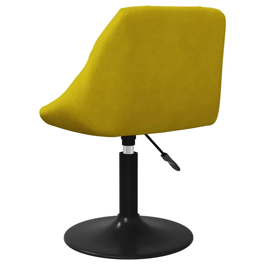 Chaises à manger pivotantes lot de 2 jaune moutarde velours - 6