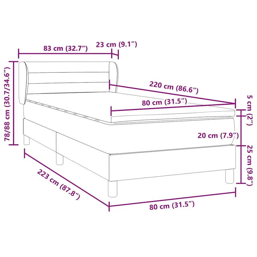 Sommier à lattes de lit et matelas vert foncé 80x220 cm velours - 12