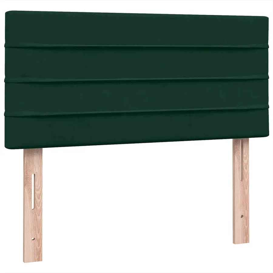Sommier à lattes de lit et matelas vert foncé 80x220 cm velours - 8