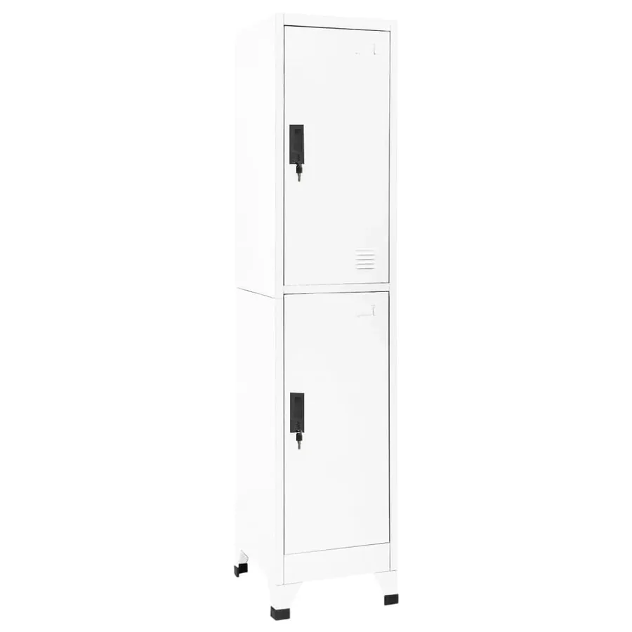 Armoire à casiers Blanc 38x45x180 cm Acier