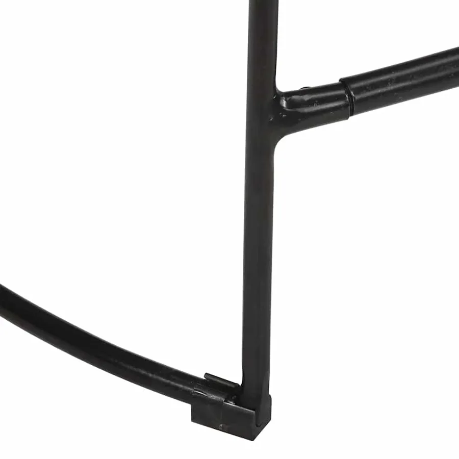 Tabourets de bar lot de 2 noir 45x40x62 cm bois manguier massif - 6