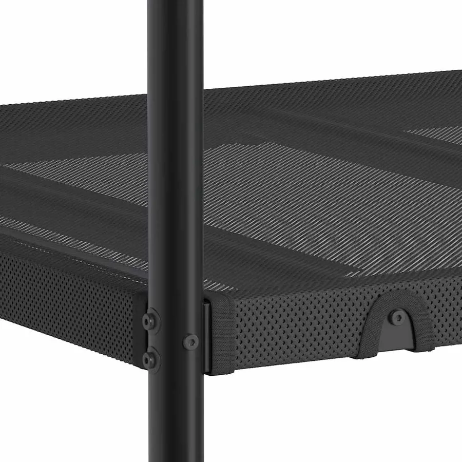 Lit superposé sans matelas noir 90x200 cm acier - 10