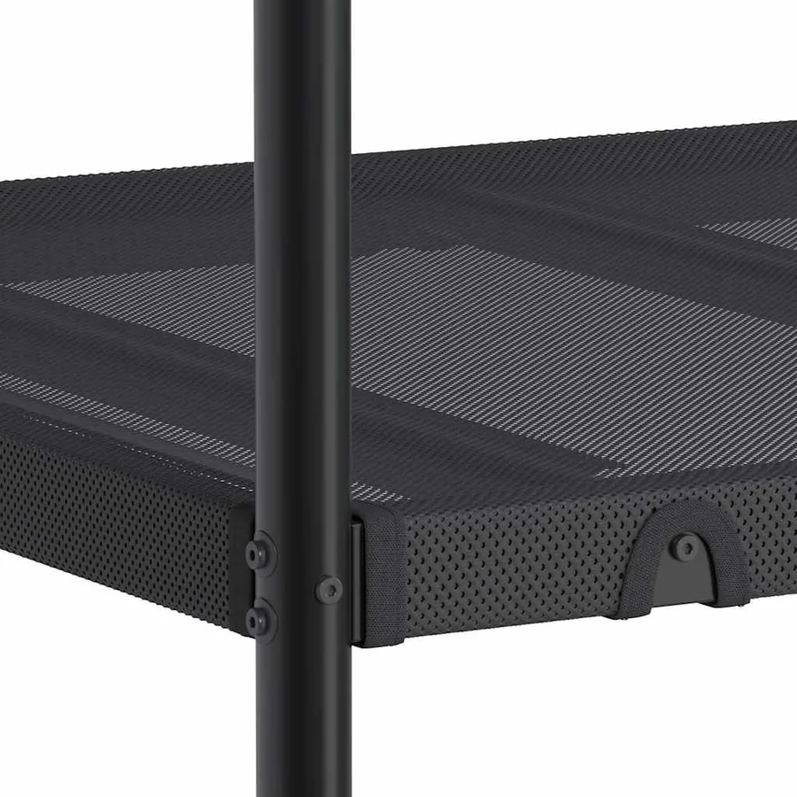 Lit superposé sans matelas noir 80x200 cm acier - 10