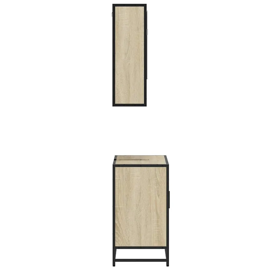 Ensemble de meubles de salle de bain 2 pcs chêne sonoma - 6