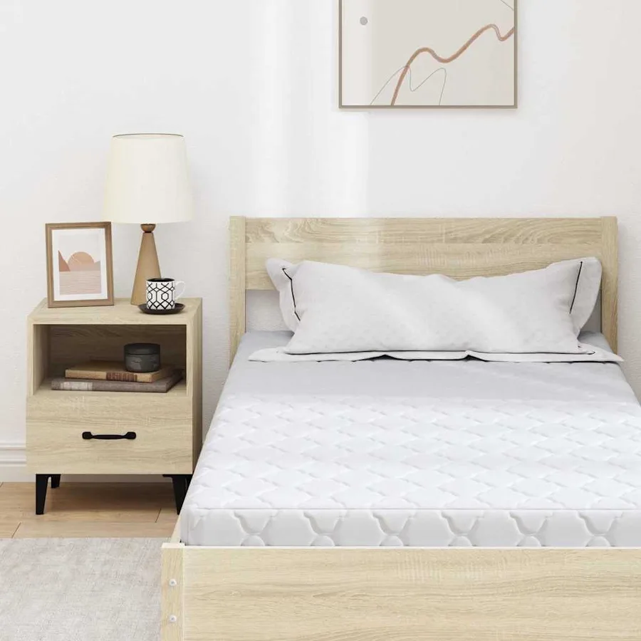 Matelas Blanc 120 x 200 cm Tissu jacquard - 7