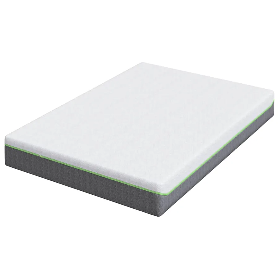 Matelas Blanc et Gris 140 x 190 cm Tissu jacquard - 5