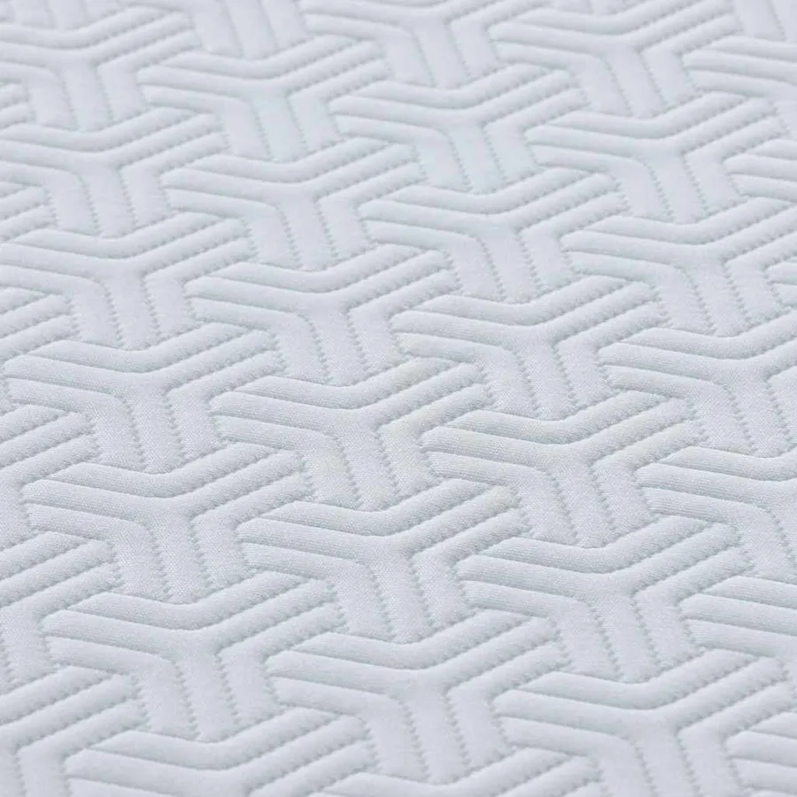 Matelas Blanc et Gris 140 x 190 cm Tissu jacquard - 8