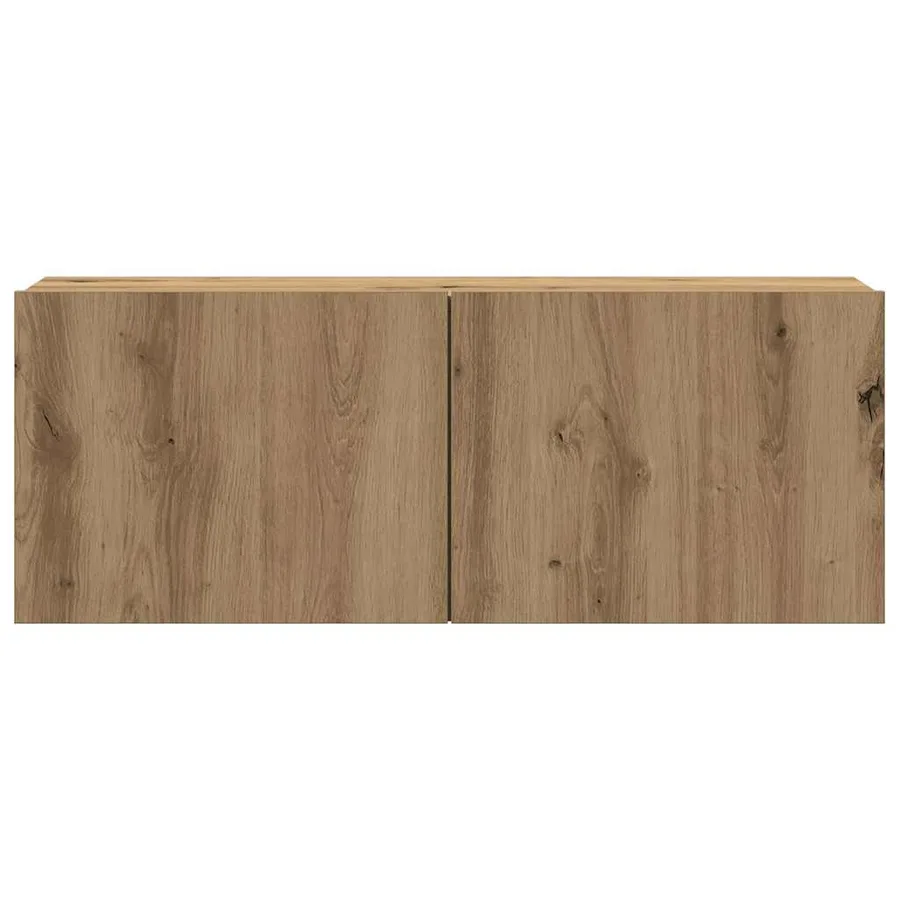 Meubles TV muraux 4 pcs chêne artisanal bois d'ingénierie - 5