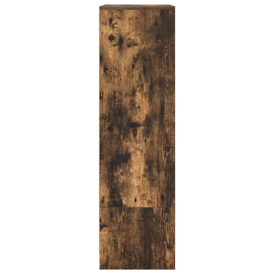Armoire avec tiroir chêne fumé 55,5x34x119,5 cm bois ingénierie - 7
