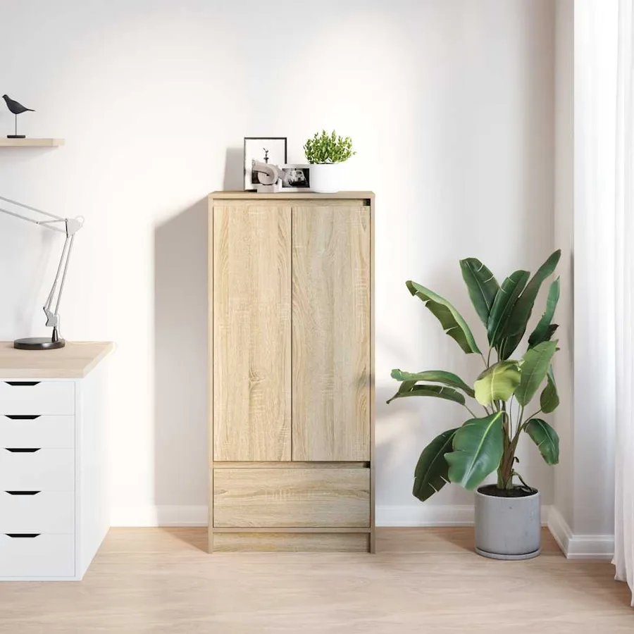 Armoire tiroir chêne sonoma 55,5x34x119,5 cm bois d'ingénierie - 3