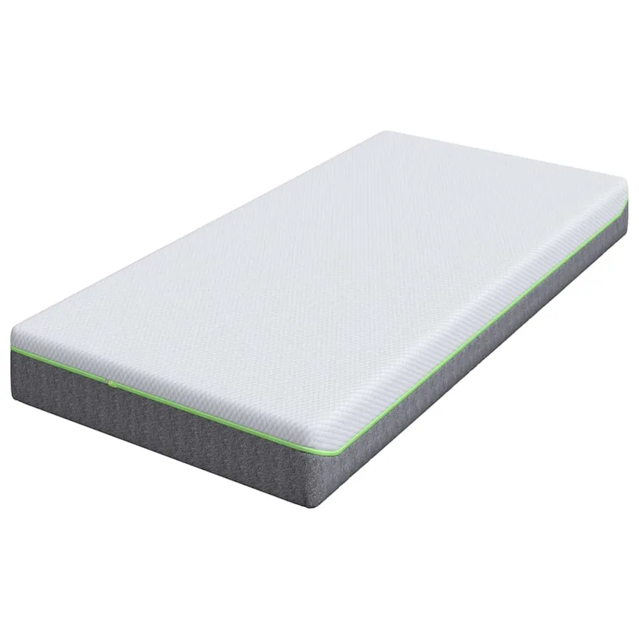 Matelas Blanc et Gris 90 x 200 cm Tissu jacquard - 4