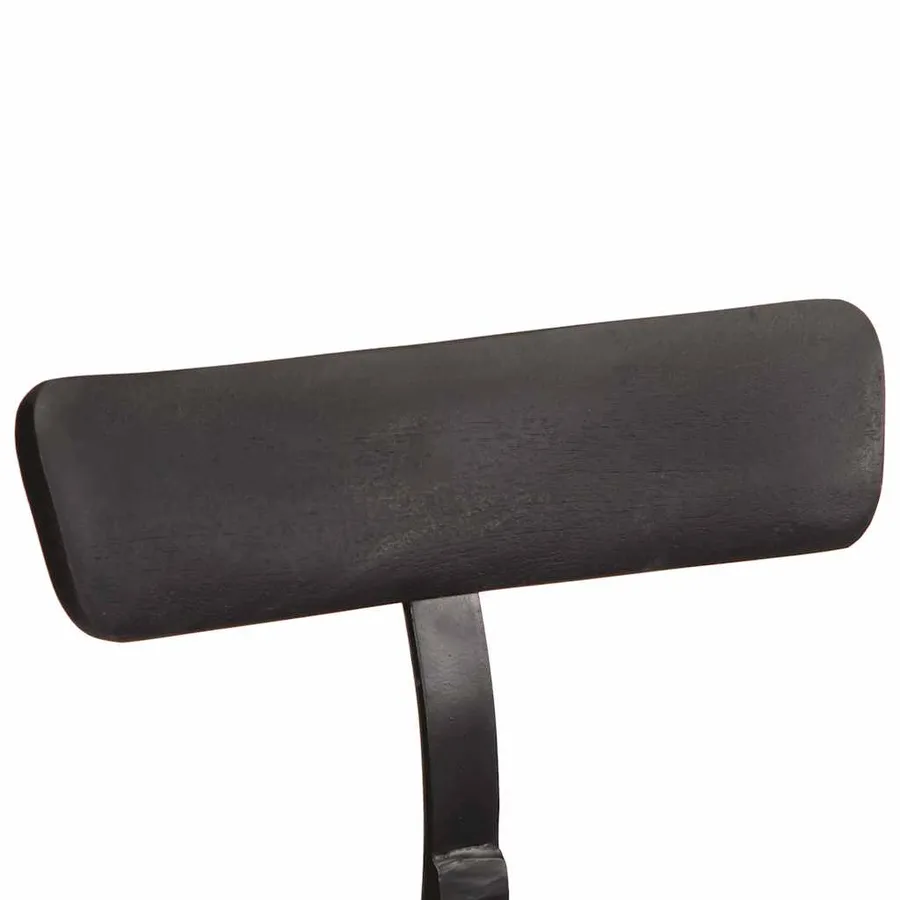 Tabourets de bar lot de 2 noir 49x43x88 cm bois manguier massif - 5