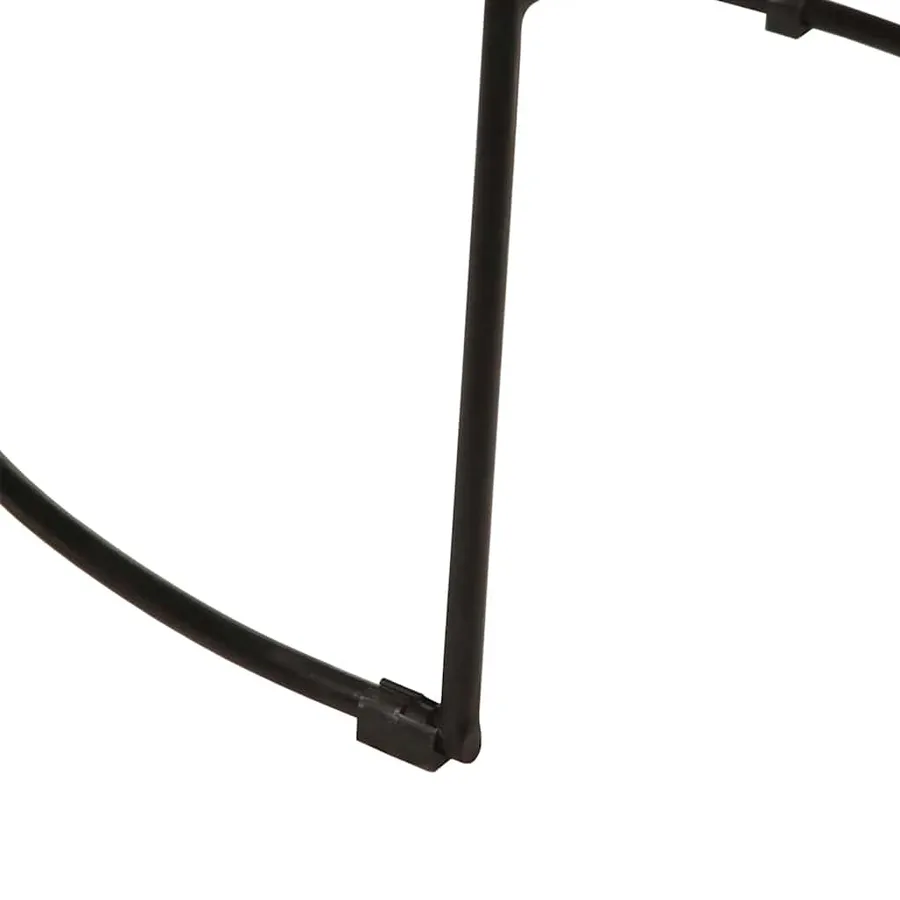 Tabourets de bar lot de 2 noir 49x43x88 cm bois manguier massif - 7