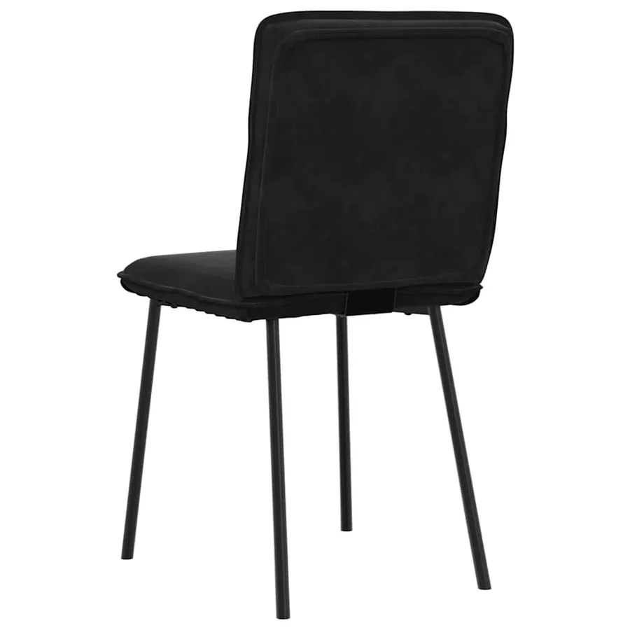 Chaises à manger lot de 4 Noir Velours - 6