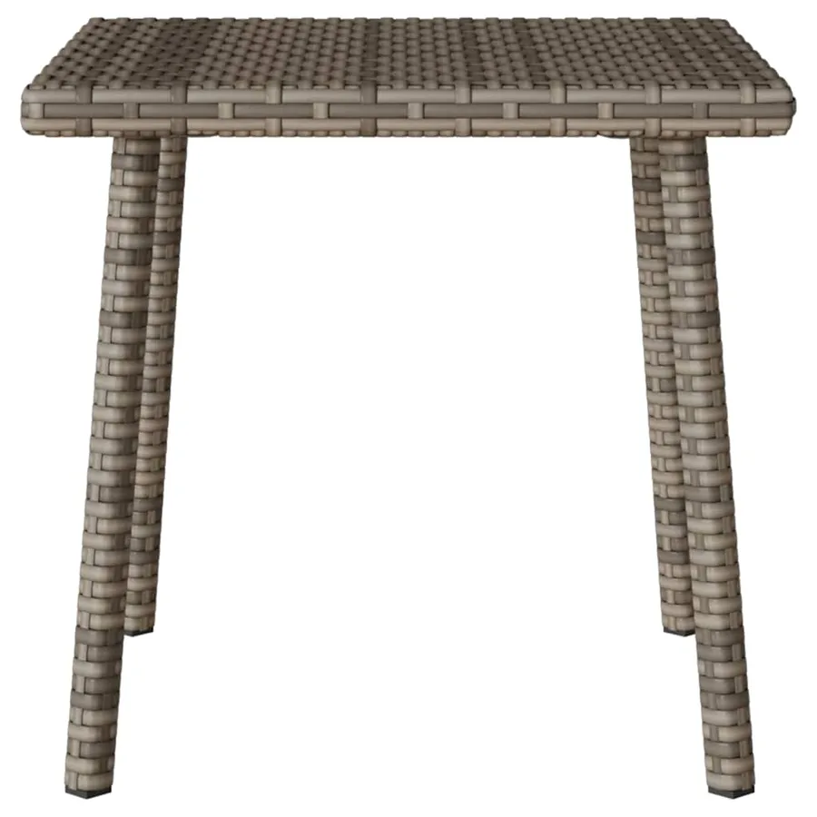 Table basse de jardin rectangulaire gris 40x40x37 cm rotin - 5