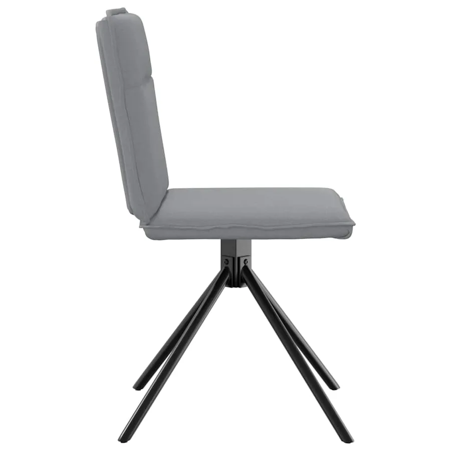 Chaises à manger lot de 2 gris clair tissu - 5