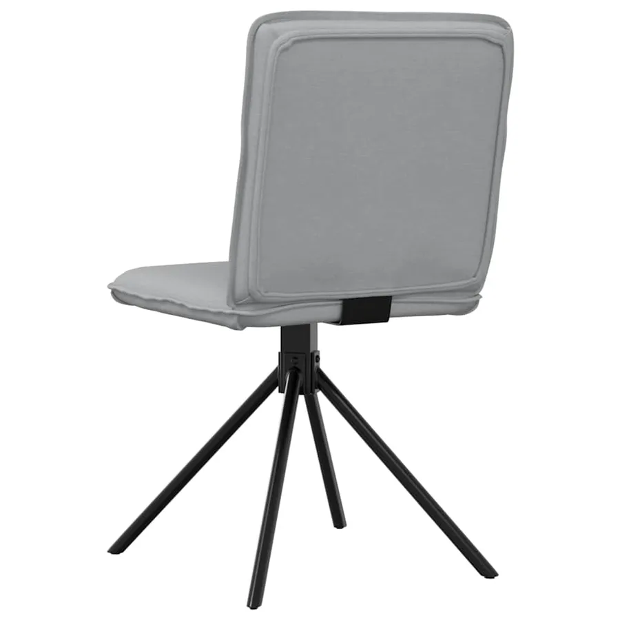Chaises à manger lot de 2 gris clair tissu - 6