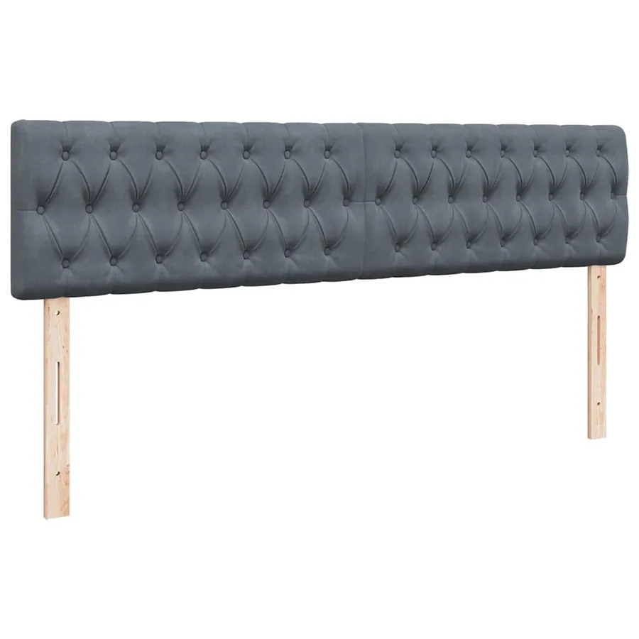 Cadre de lit ottoman avec matelas gris foncé 200x200 cm velours - 9