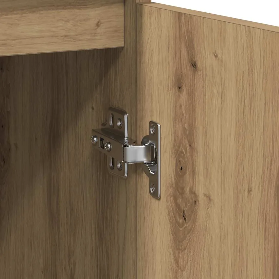 Buffet chêne artisanal 57x34x76 cm bois d'ingénierie - 10
