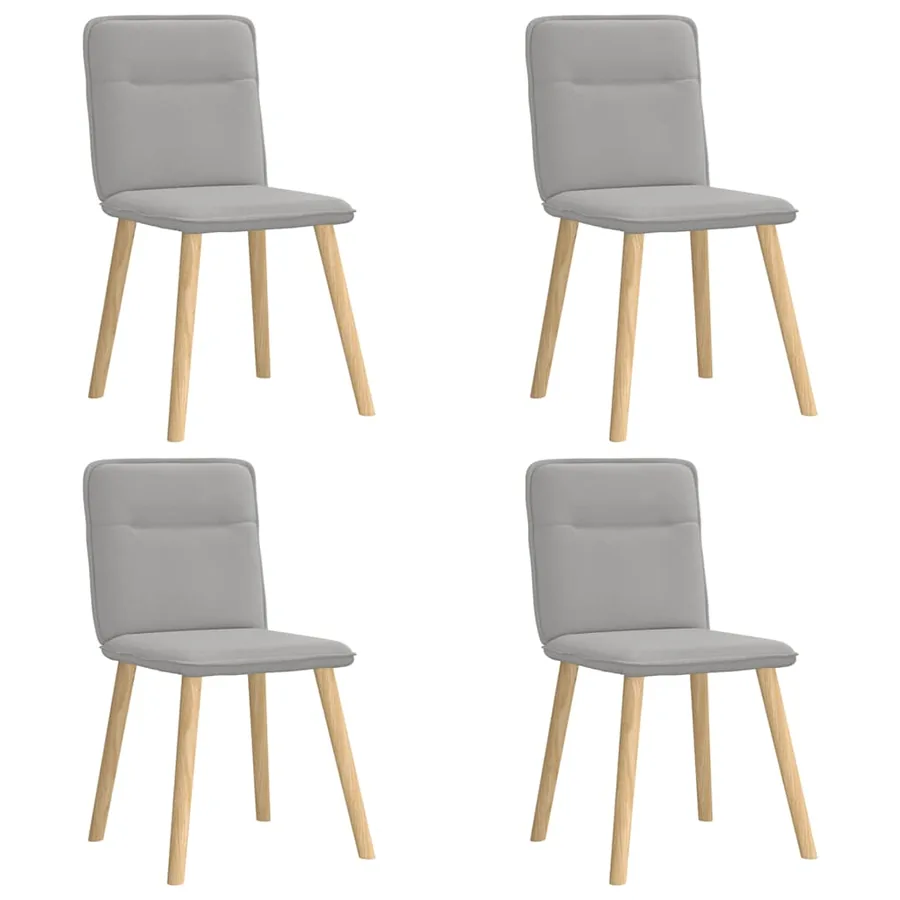 Chaises à manger lot de 4 gris nuage tissu - 2