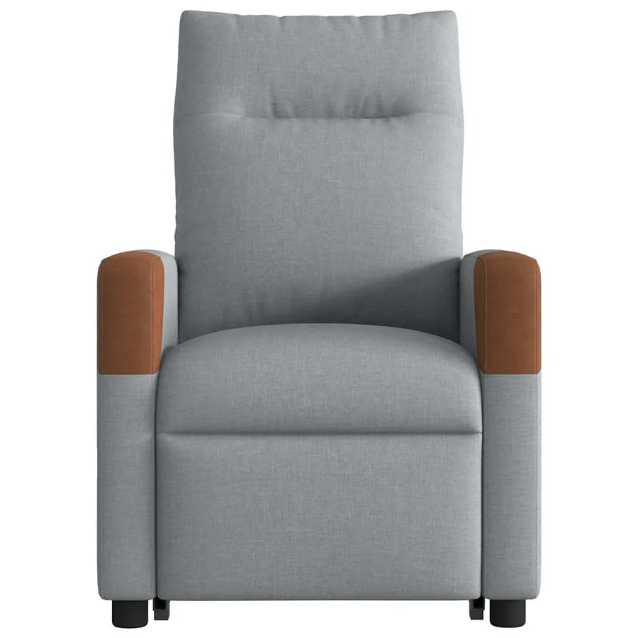 Fauteuil inclinable électrique gris clair tissu - 5